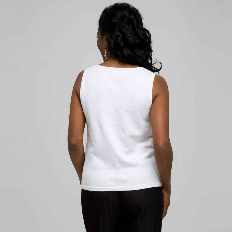 Sleeveless Tank, White, large image number 1
